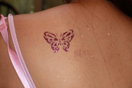 Glitter Butterfly Tattoo